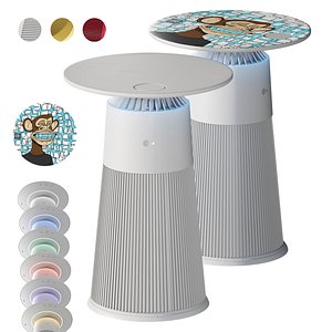 3D model 3 Tables Air Purifier LG PuriCare AeroFurniture RGB Lighting