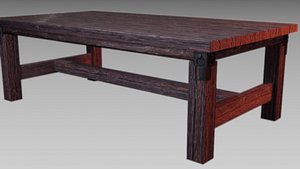 3D model rustic table