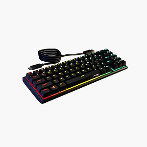 3D HyperX Alloy Origins 65 RGB Mechanical Gaming Keyboard
