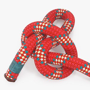 slip knot red rope 3D model