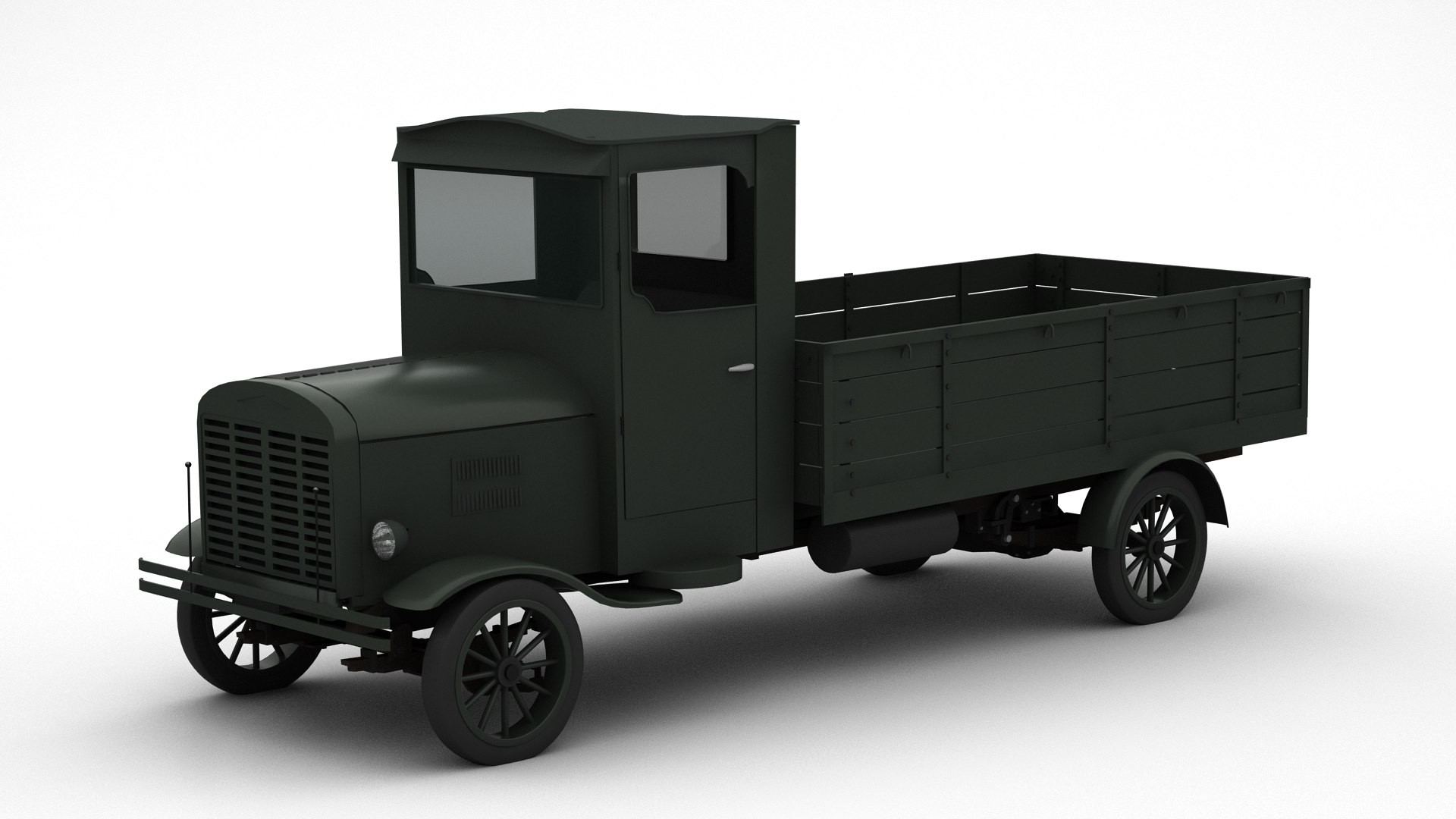 3D Old Truck 1900s Low-poly - TurboSquid 2010484