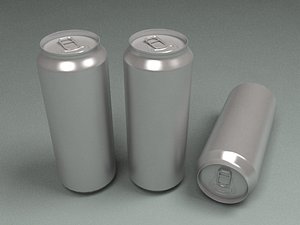 3d model drink pop aluminum