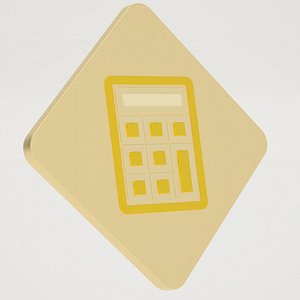 Calculator Icon Gold