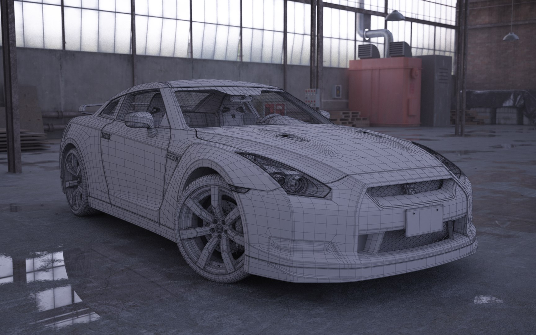 car nissan gtr 3d model