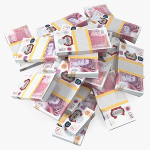 Pile of Money 50 Pounds model