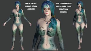 3D AAA Fantasy Female Character 03