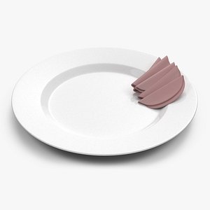 Boiled Sausage on Plate