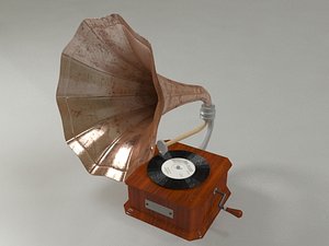 3D gramophone old gramo