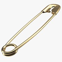 Golden Safety Pin Closed
