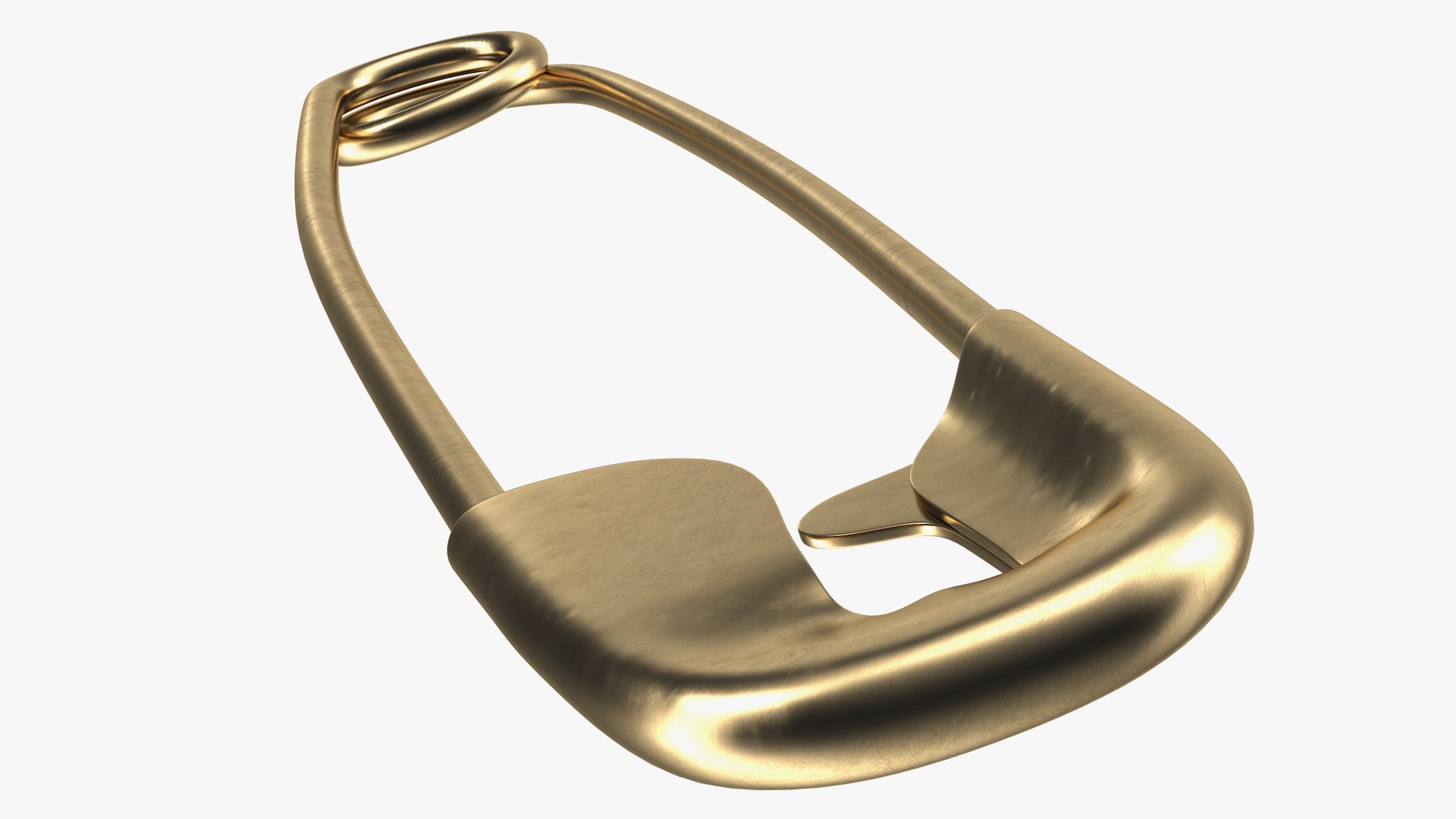 Golden Safety Pin Closed Model TurboSquid 1472281