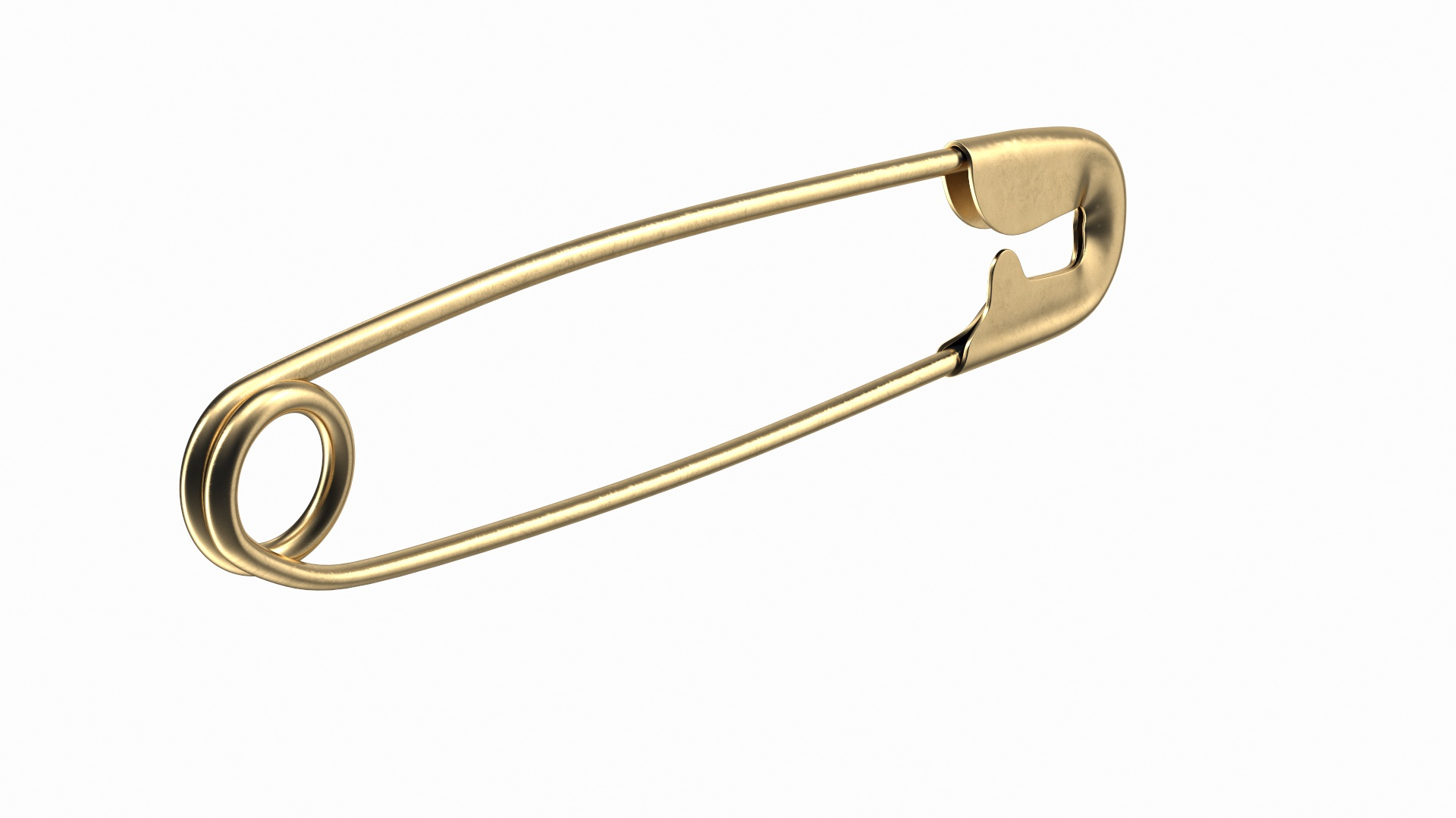 Golden Safety Pin Closed Model TurboSquid 1472281