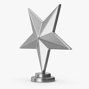 3D Star Trophy Silver