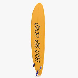 3D Hybrid Longboard Surfboard model