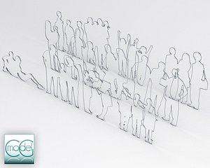 3d 3ds silhouette people