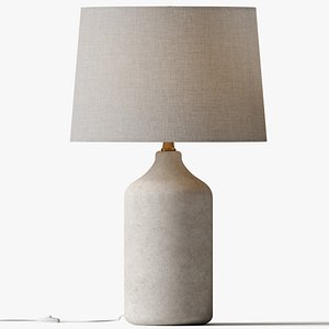 3D model Zara home - WHITE CERAMIC BASE LAMP