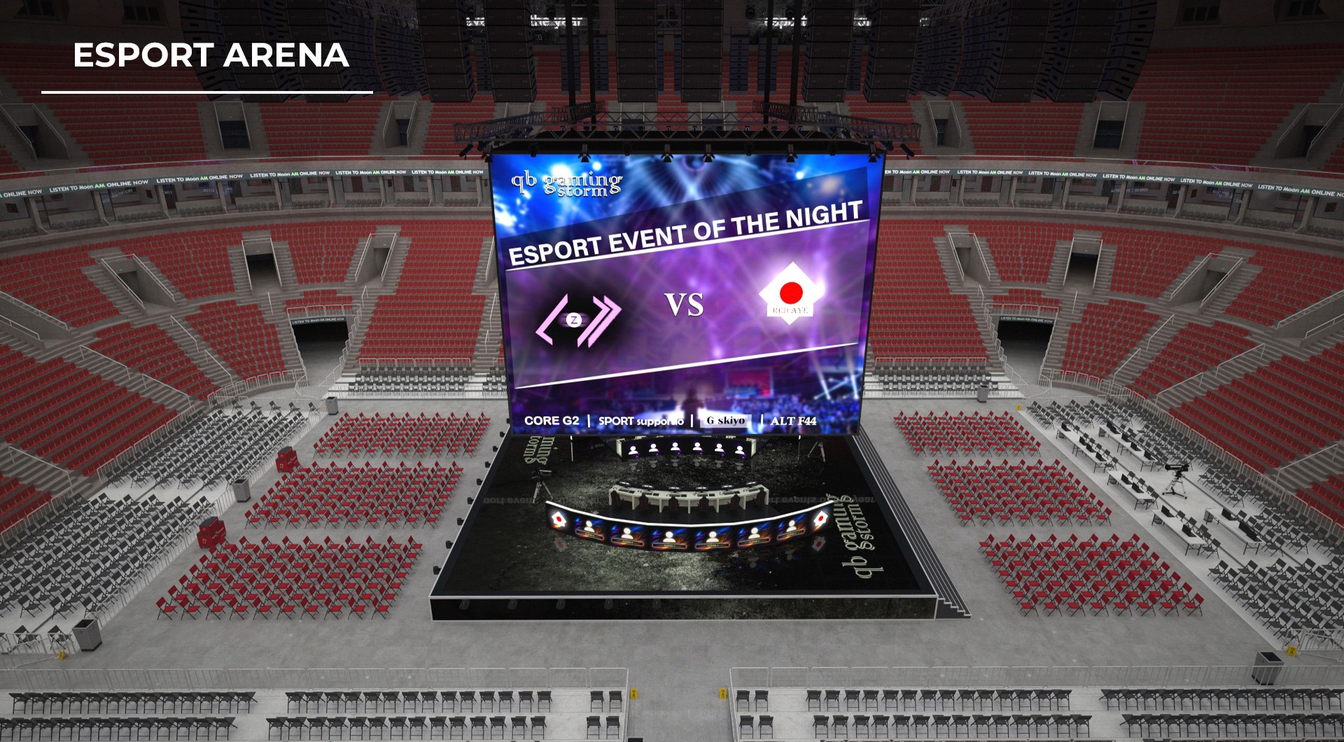 Esport Event Arena - Interior - Low Poly AR VR 3D Model Esport Event Arena - Interior - Low Poly AR VR 3D Model