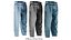 realistic men s jeans 3D model