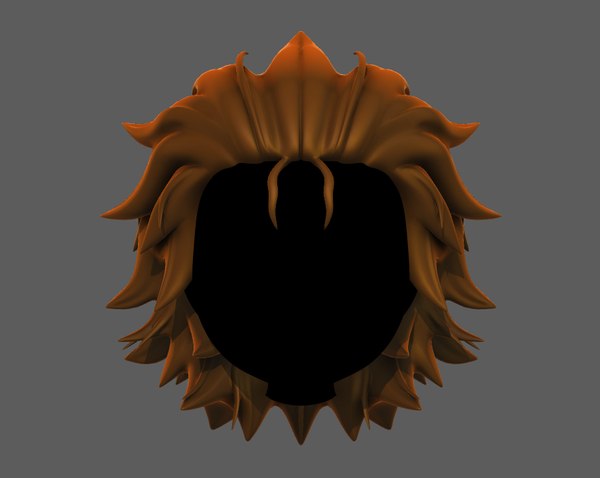 girl hair 3D model