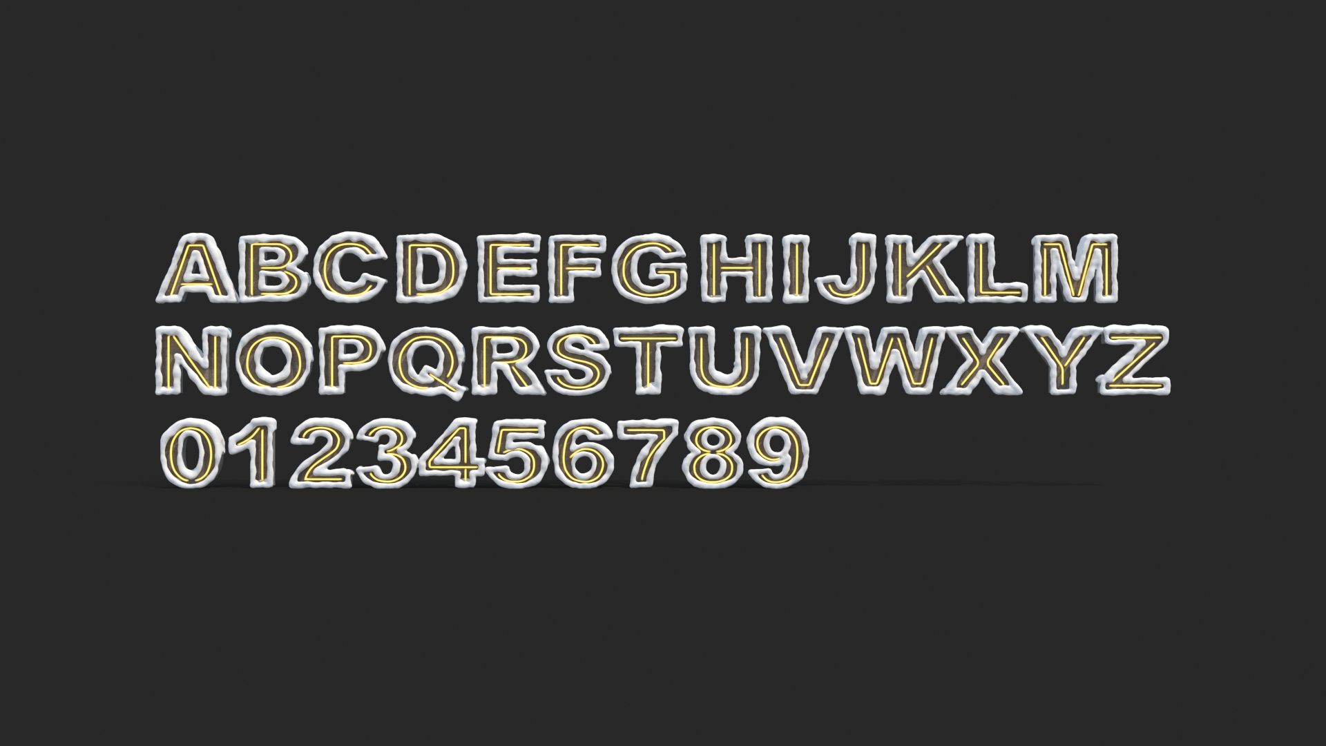 Snowy  Letter Neon 3D https://p.turbosquid.com/ts-thumb/zv/RnQdgl/Is/concreteletter/jpg/1645410377/1920x1080/turn_fit_q99/1f5e1afff7f3739475f3eccde450e297b7b74d46/concreteletter-1.jpg