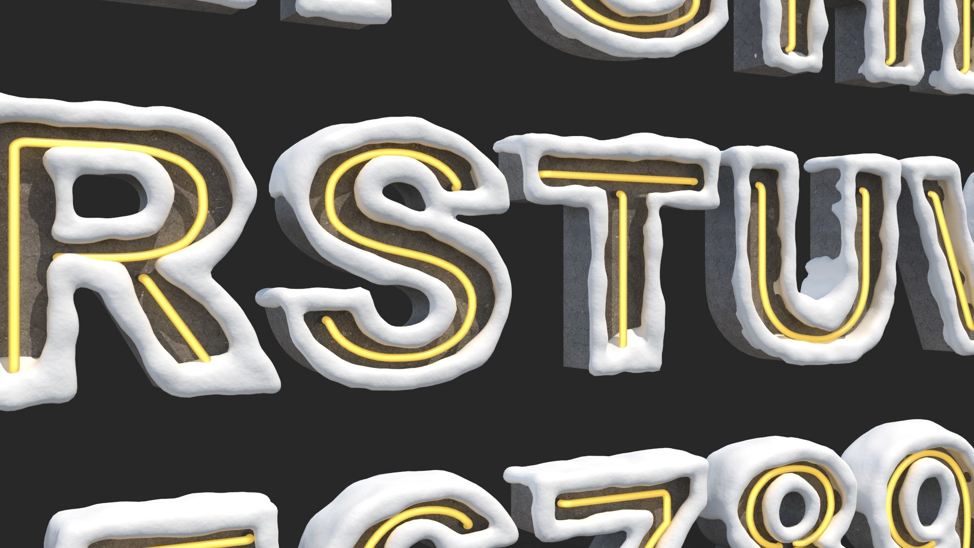 Snowy  Letter Neon 3D https://p.turbosquid.com/ts-thumb/zv/RnQdgl/JQ/concreteletter_02/jpg/1645408267/1920x1080/fit_q87/072d4ded2ef12d36fd88db3d5830f50245fe10db/concreteletter_02.jpg
