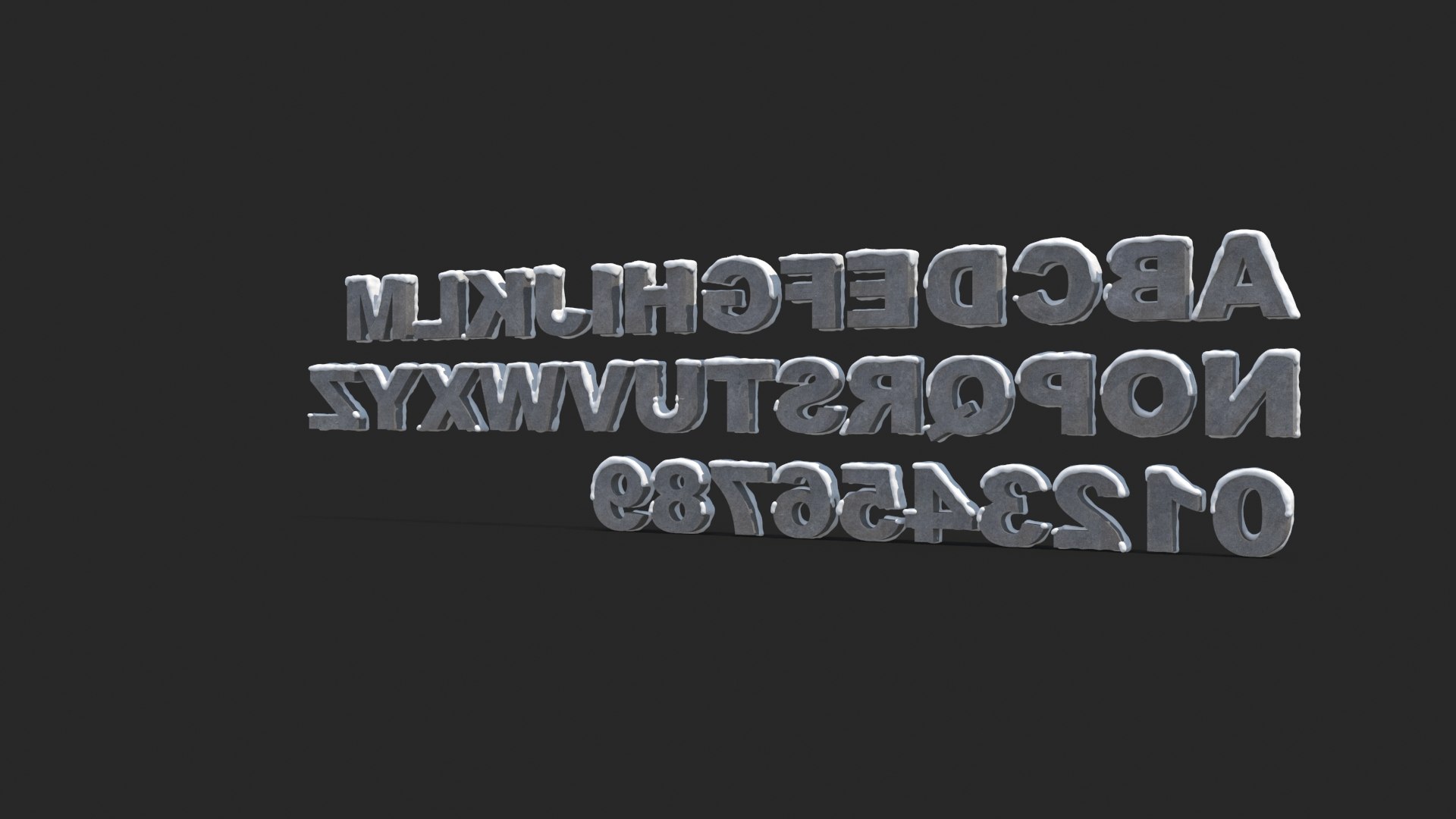 Snowy  Letter Neon 3D https://p.turbosquid.com/ts-thumb/zv/RnQdgl/ZA/concreteletter_06/jpg/1645408801/1920x1080/fit_q87/c7c3dd52de1549dc5e69a416aa67705a8c8a29a2/concreteletter_06.jpg