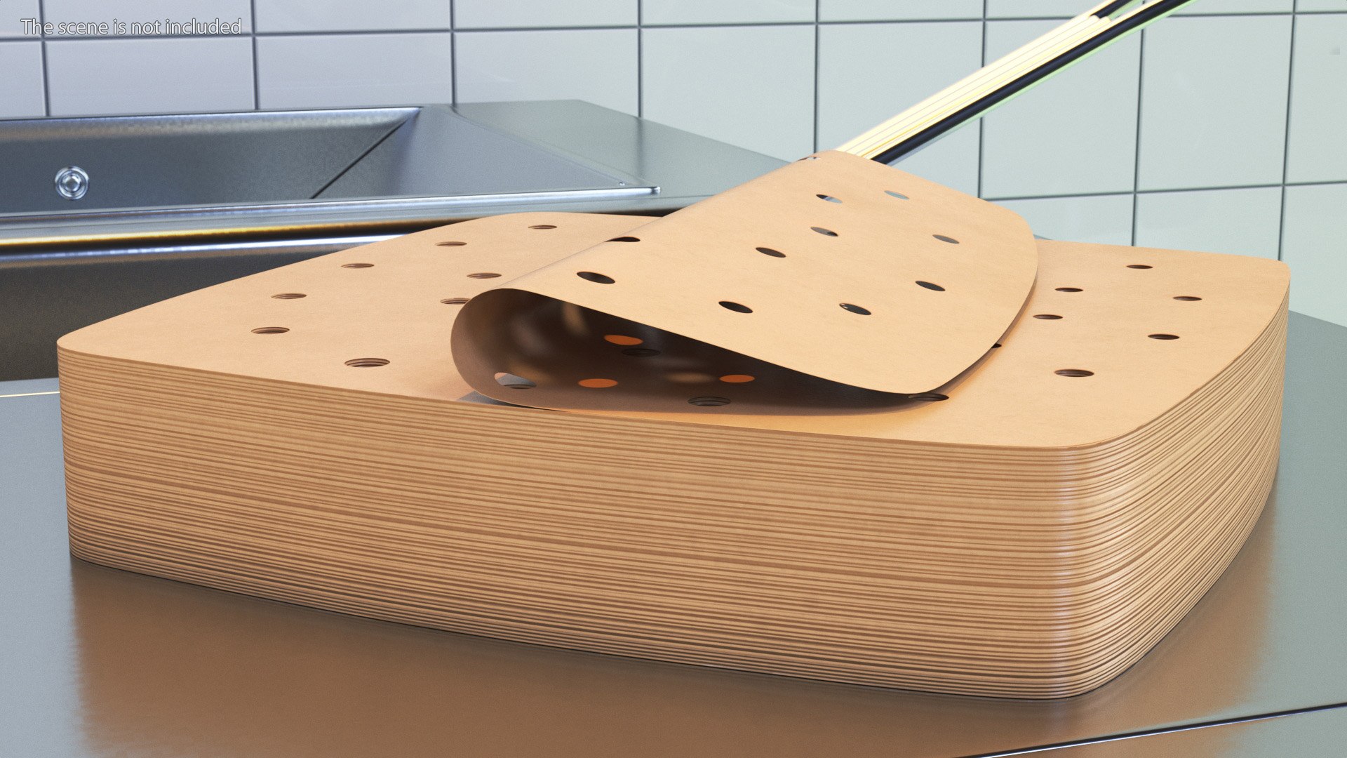 Stack of Square Disposable Paper Air Frier Liners 3D model - TurboSquid ...