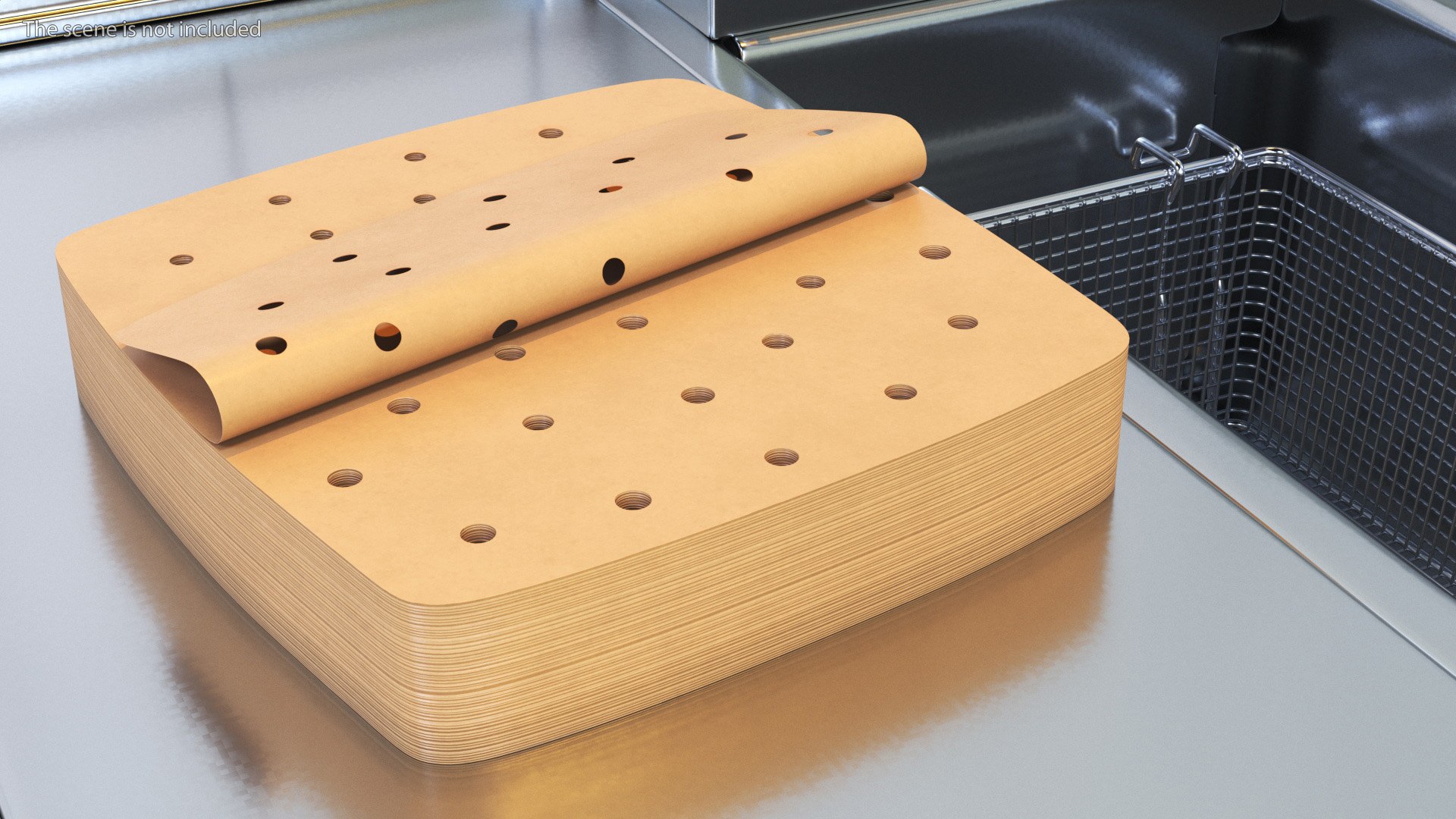 Stack of Square Disposable Paper Air Frier Liners 3D model - TurboSquid ...