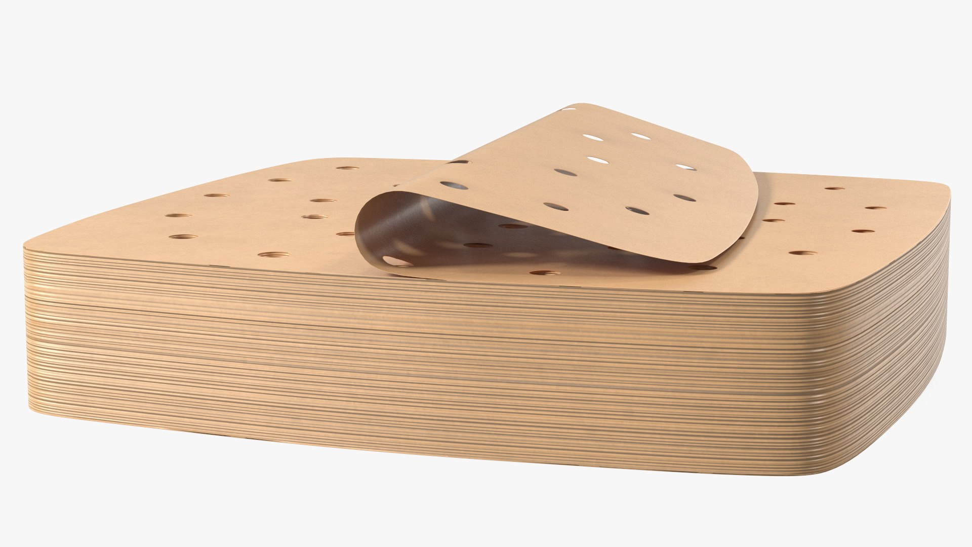 Stack of Square Disposable Paper Air Frier Liners 3D model - TurboSquid ...