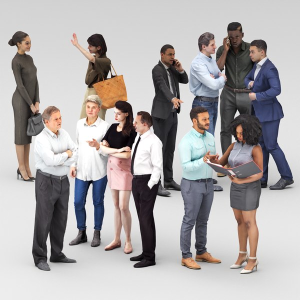 3D Office people 01