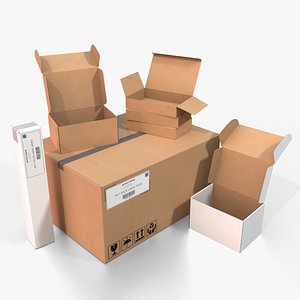 Cardboard Box Collection - Rectangular Variety Set