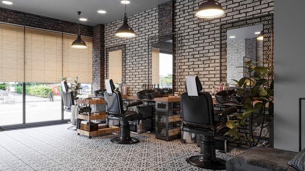 3D Barber Shop Design - TurboSquid 1916152