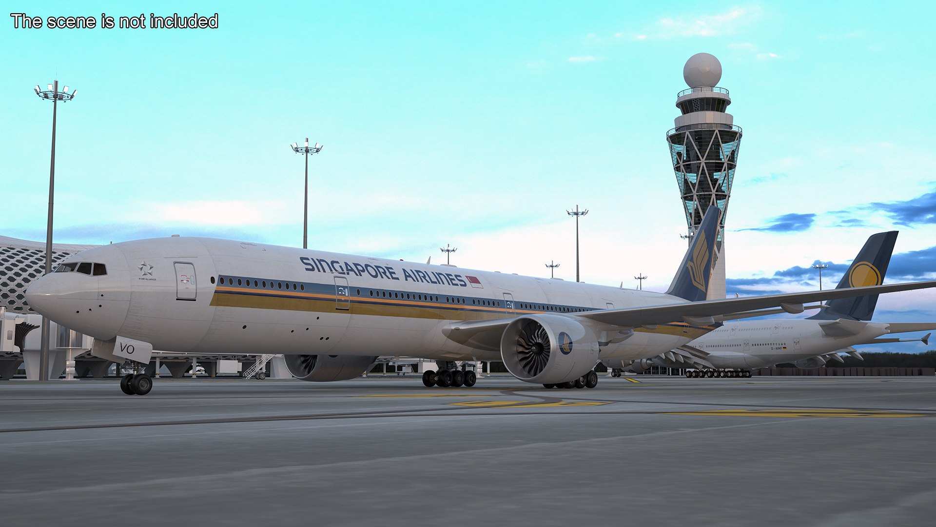 3D Singapore Airlines Boeing 777 Model - TurboSquid 2349971