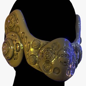 3D Gas mask respirator scifi futuristic model 3D model