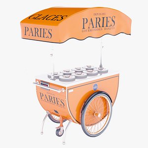 ice cream cart 3D