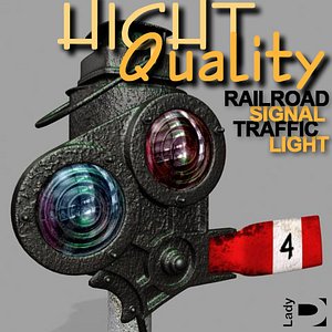 Realistic Railroad Signal Traffic Light