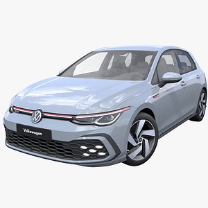 3D Volkswagen Golf VIII GTI 2021 model
