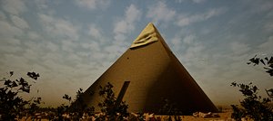 3D ENTERABLE EGYPTIAN PYRAMID model