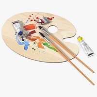 Paint Palette With Williamsburg Oil Paint