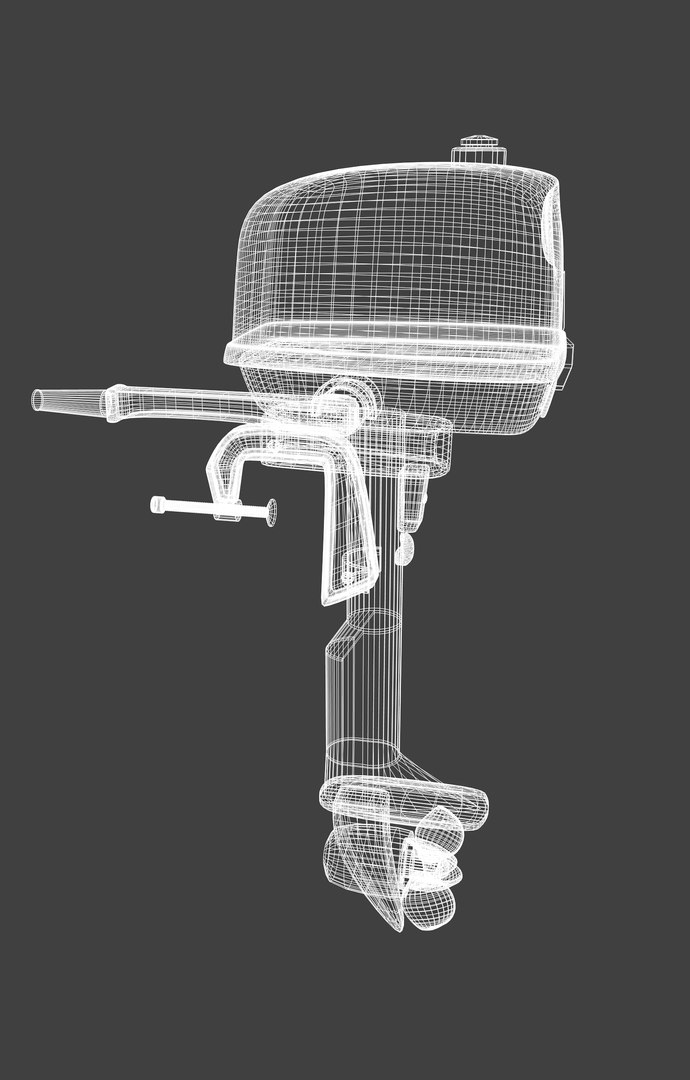 Engine Outboard Motor Boat Obj