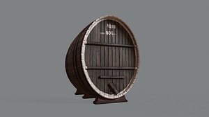 3D wine barrel