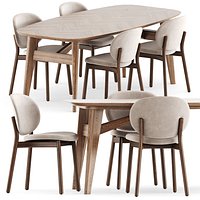 Ines chairs and Abrey dining table