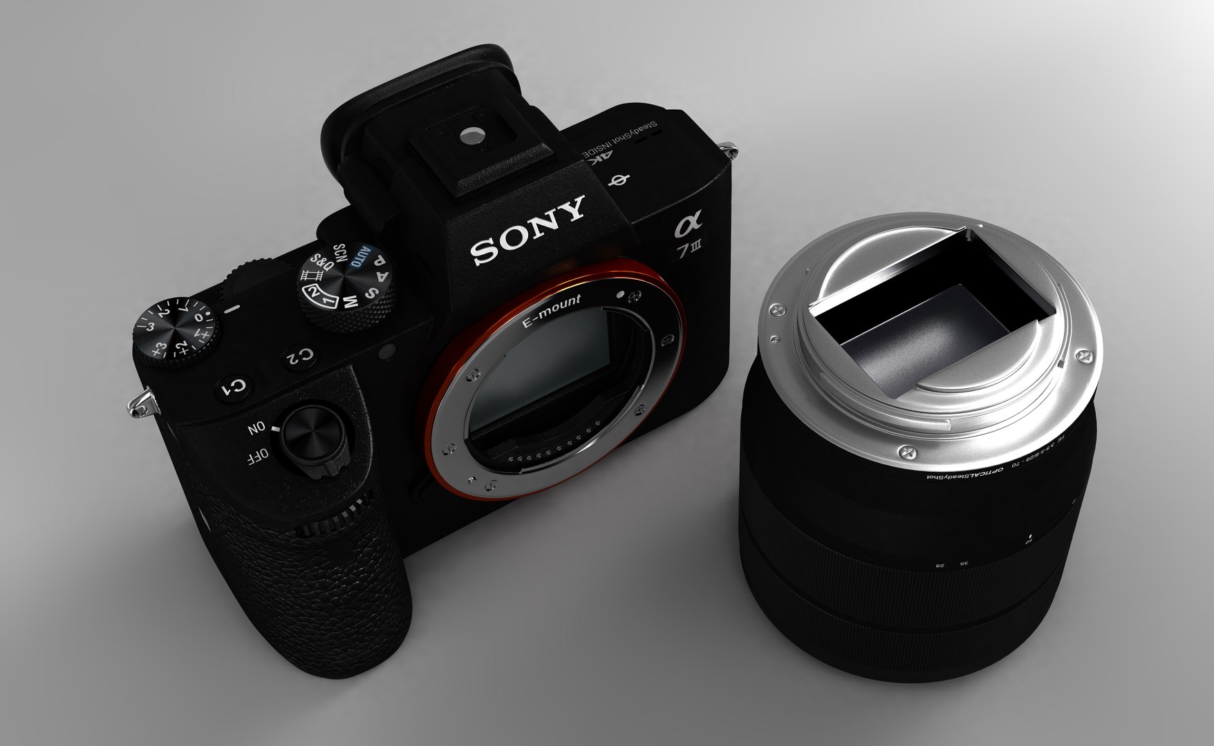 3D Model Sony A7 III Body With 28-70 Lens - TurboSquid 1946835