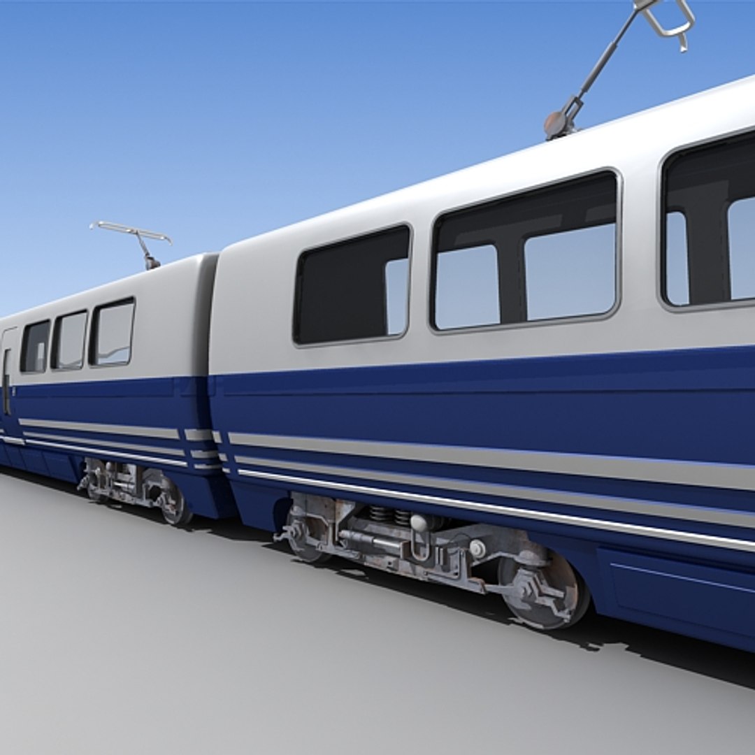 Passenger Train 3d Model