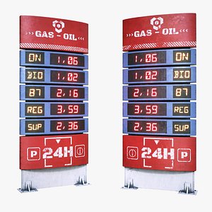 fuel price display 3D