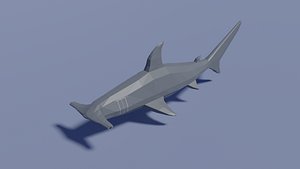 3D hammerhead shark model