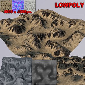 desert terrain 3D model