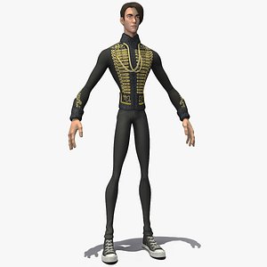 Cartoon Man in Cavalry Jacket