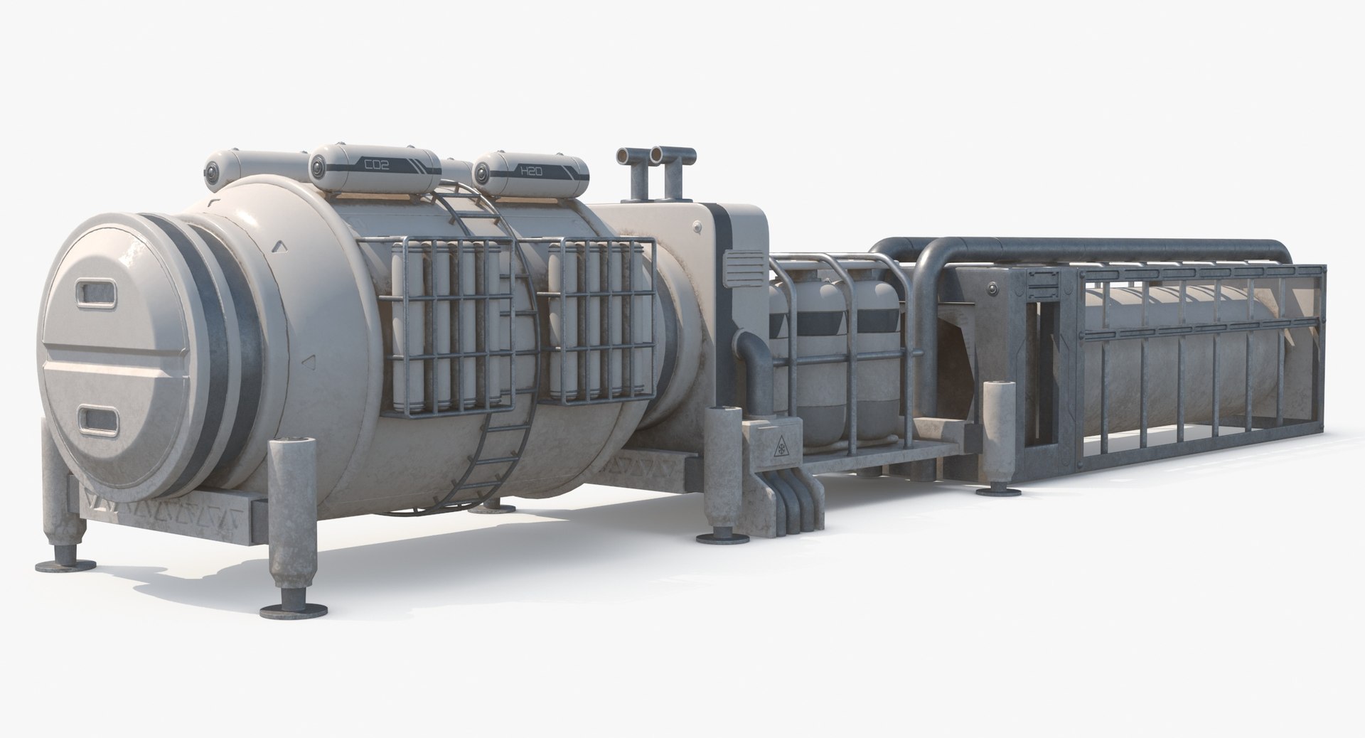 3D Space Colonization Base Constructor Life Support Module Model ...