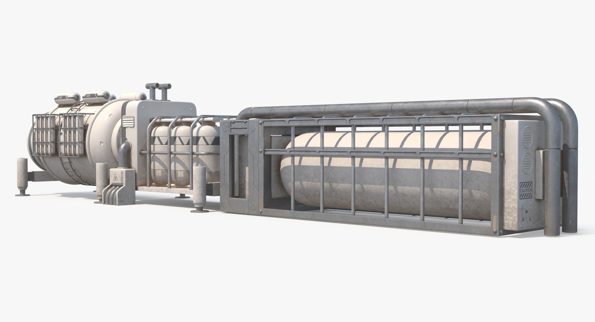 3D Space Colonization Base Constructor Life Support Module Model ...