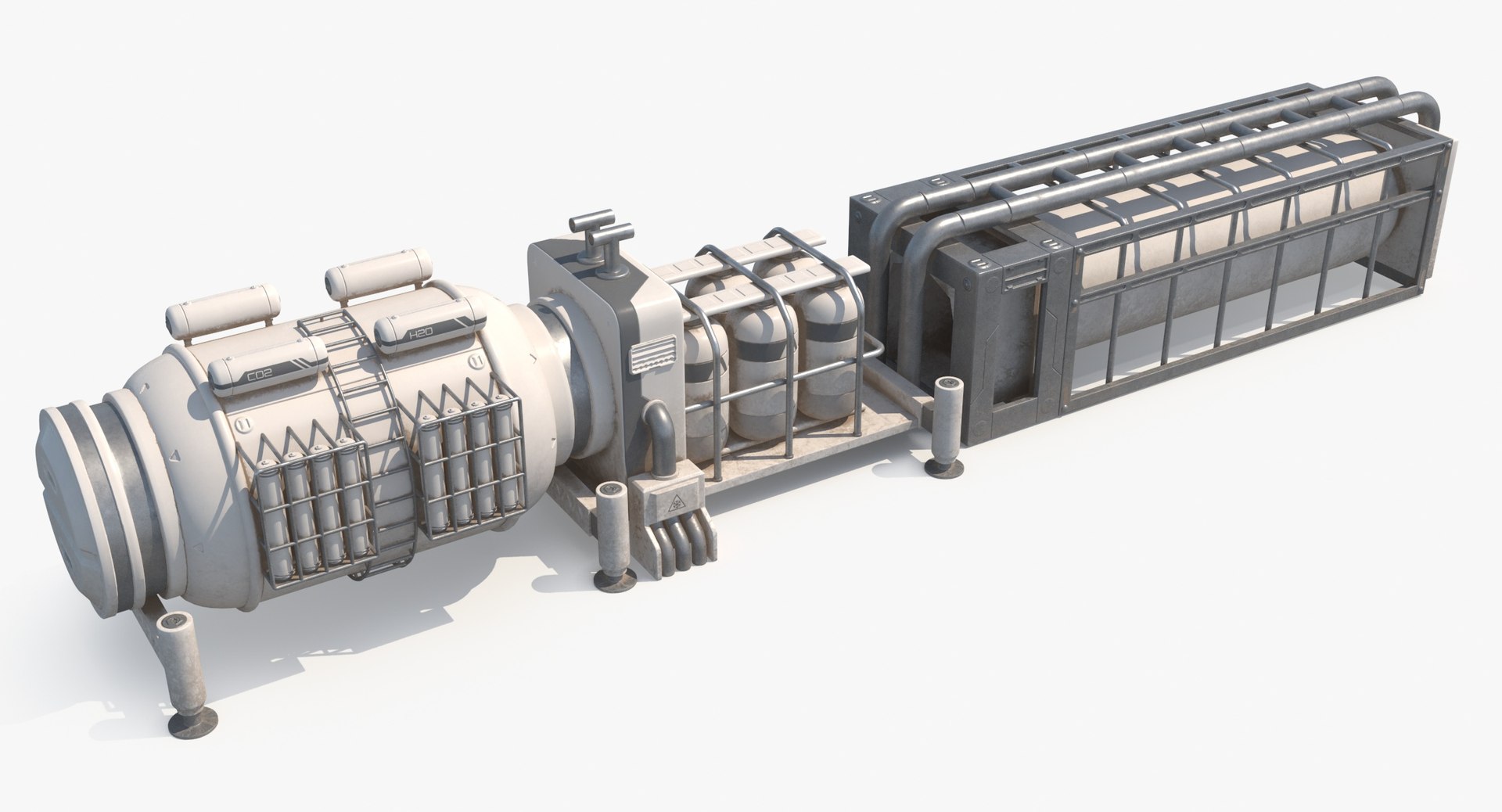 3D Space Colonization Base Constructor Life Support Module Model ...
